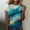 Blue, variant on UANWENN Ladies Fashion Leisure Retro 3 D Dandelion Printing Short Sleeve T Shirt In Spring and Summer Coat Tee Shirt Women Graphic Women Compression Shirts Womens Lightweight Long Sleeve Shirt Pack