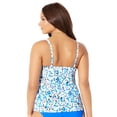 thumbnail image 3 of Swimsuits For All Women's Plus Size Tie Front Underwire Tankini Top 24 F/G Cabana Flowers, 3 of 4
