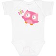 thumbnail image 3 of Inktastic Pink Owl and Butterfly Girls Baby Bodysuit, 3 of 5