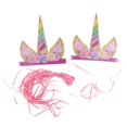 thumbnail image 4 of Piezas Cinta Papel Atado Sombrero de Cumpleaños Cinta para El Cabello Princesa Party Costume Accesorios yotijar Tiara de la corona de Unicornio de papel, 4 of 10