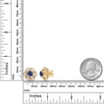 thumbnail image 6 of Gem Stone King 18K Yellow Gold Plated Silver Stud Earrings with Jackets Created Sapphire and Moissanite (2.72 Cttw), 6 of 6