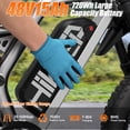 thumbnail image 5 of Class 2 Mini Electric Bike for Teenagers, 20 MPH 750W Motor, 48V 15.6Ah Removable Battery, 16 x 3 Fat Tires, Silver, UL2849, 5 of 9