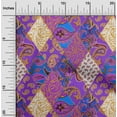 thumbnail image 2 of oneOone Cotton Flex Purple Fabric Asian Paisley Sewing Craft Projects Fabric Prints By Yard 40 Inch Wide, 2 of 4