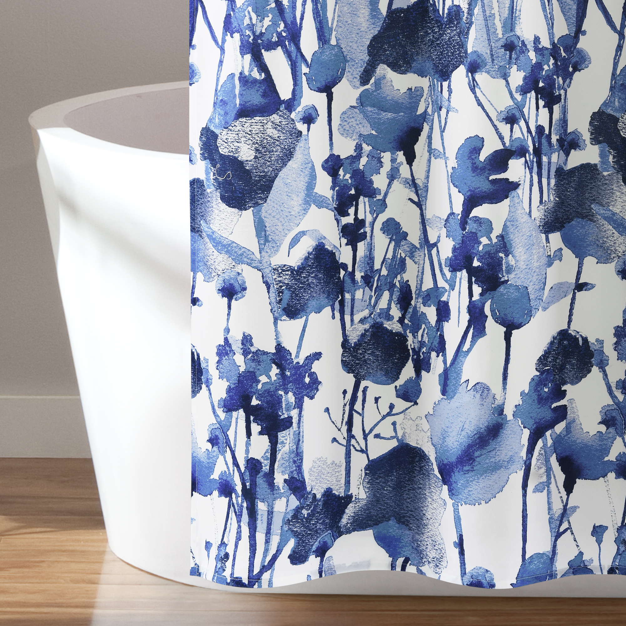 72 x 72 Blue and Coral Zuri Flora Shower Curtain-Fabric Watercolor Floral Print Design Lush Decor x 72 72 x 72 Blue and Coral Zuri Flora Shower Curtain-Fabric Watercolor Floral Print Design Lush Decor x 72