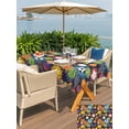 thumbnail image 6 of 60x120 Inch Outdoor Tablecloth with Umbrella Hole Zipper Rectangle Sports Football Rectangular Tablecloths Outside Waterproof Ball Games Basketball Rugby Baseball Patio Table Cover for Picnic Party, 6 of 8