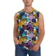 thumbnail image 1 of Fotbe Retro Panther Men's Camiseta sin Mangas Estampada para Hombres, Playera Casual para Gimnasio, Entrenamiento, Playa-Small, 1 of 7