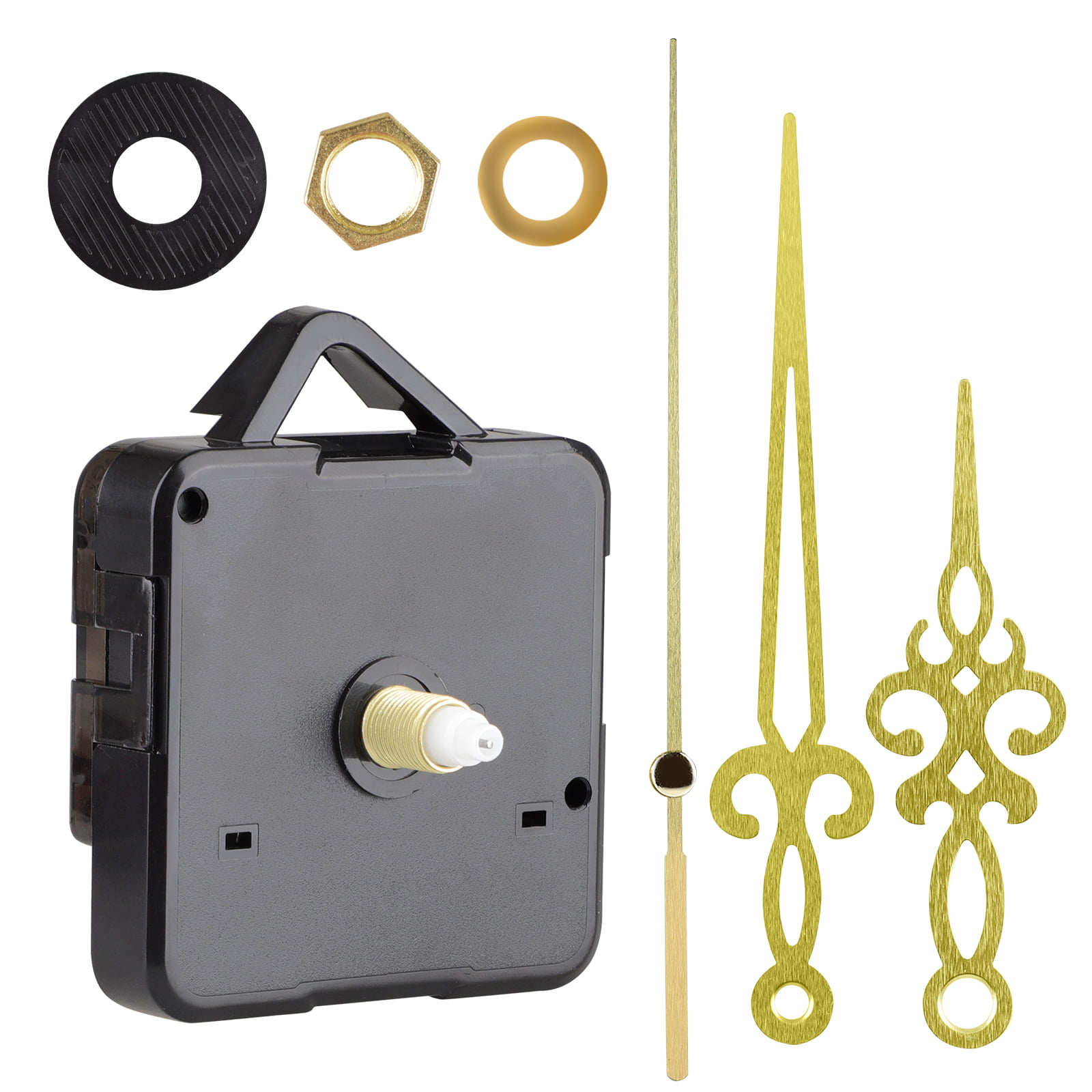 Gold Hands DIY Quartz Wall Clock Spindle Movement Mechanism Parts Kit 