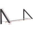 thumbnail image 4 of Retractable Clothes Rack - Wall Mounted Folding Clothes Hanger Drying Rack for Laundry Room Closet Storage Organization, Aluminum, 2 Racks with Rod (Black), 4 of 6