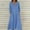 *Blue, variant on ClodeEU V Neck Dress For Women ,3/4 Sleeve Maxi Dress,Loose Long Maxi Dress Blue,Womens Plus XXL