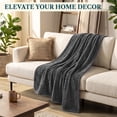 thumbnail image 5 of PAVILIA Soft Lightweight Twin Fleece Blanket for Couch Bed, Grey, 60x80, 5 of 8