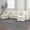 Beige White, variant on 6-Seater Modular Sectional Sofa with Movable Ottoman, Comfy Deep Seat Cloud Couch for Living Room Apartment Office