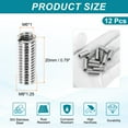 thumbnail image 2 of Thread Adapters Sleeve Reducing Nut, 12Pcs M8x1.25 Male to M6x1 Female Repairing Insert Nut Screw Reducer Conversion 303 Stainless Steel Fastener 20mm, 2 of 7