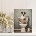 thumbnail image 2 of Dog Reading Newspaper Canvas Wall Art 15.75x11.81 Inches, 2 of 8