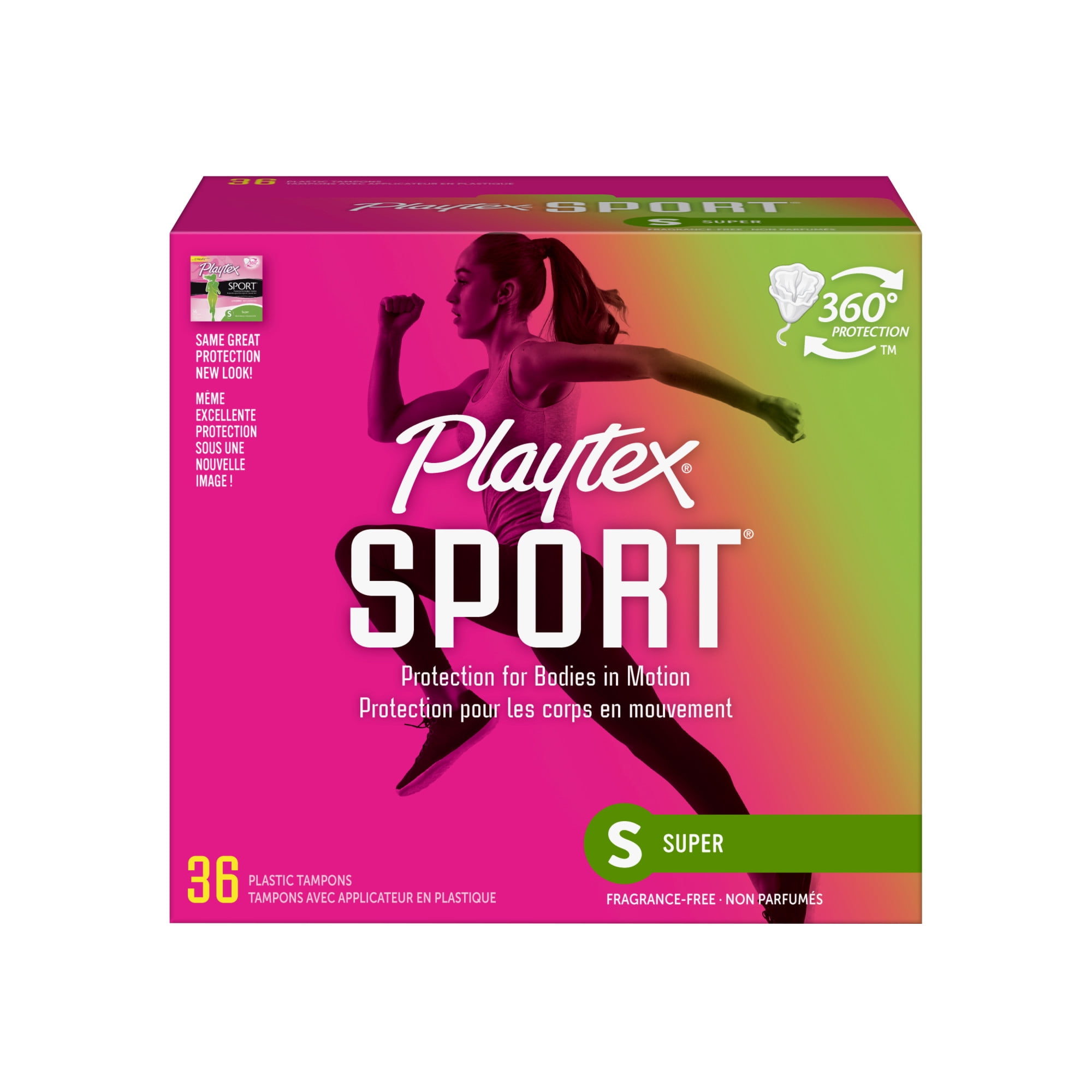 Playtex Sport, Plastic Tampons, Super,Unscented, 36 Ct - Walmart.com