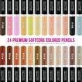 thumbnail image 3 of Master 24 Colored Pencil Skin, Hair Tone Set, Soft Core Vibrant Colors Pro Premium Artist Quality - Blend, Shade, Layer, 3 of 6