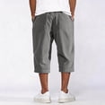 thumbnail image 3 of Dresfit Mens Corduroy Shorts Baggy Long Shorts Summer 2026 Drawstring Multi Pockets Holiday Bermuda Shorts Lounge Solid Big and Tall Casual Bottoms 3XL, 3 of 4
