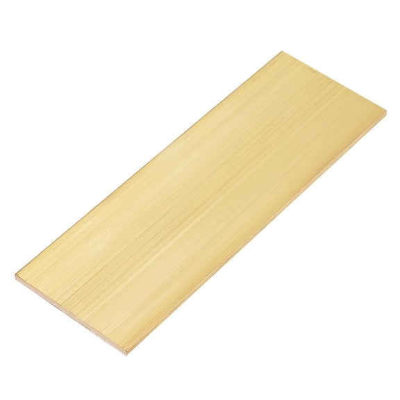 Rectangle Brass Sheet 6 Inch Length x 2 Inch Width x 1/8 Inch Thick Gold Brass Sheet Material Rectangle Metal Sheets for Metal Stamping Models Repairs DIY Crafts Raw(Unplated)