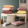 thumbnail image 4 of Phantoscope Christmas holiday Decorative Classic Checkers Series Throw Pillow Covers, 20" x 20", Coffee, 2 Pack, 4 of 5