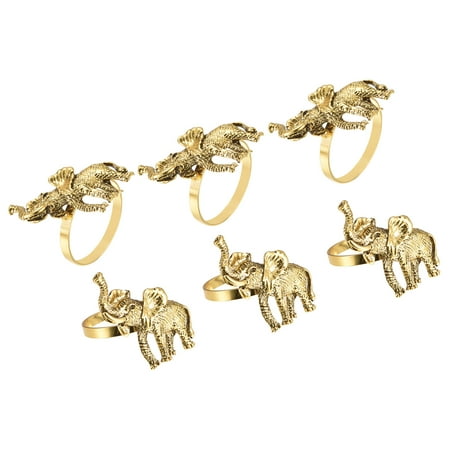 

Uxcell Napkin Rings 6 Pack 38mm Inner Diameter Alloy Napkin Buckles Gold Tone