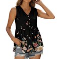 thumbnail image 2 of Blusa sin mangas con cuello en V y botones para mujer Fridja  nalpqowj29554, 2 of 5