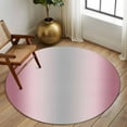 thumbnail image 2 of Round Rug 7Ft Washable Non-Slip, Pink Ombre Circle Area Rugs for Living Room Bedroom, Modern Grey Gradient Farmhouse Art Indoor Floor Mats Carpet Runner for Home Decor Aesthetic, 2 of 8