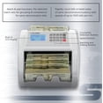 thumbnail image 6 of SILVER by AccuBANKER S1070 Portable Bill Counter with Rechargeable Lithium Battery, 4-Point Counterfeit Detection, Speed 1500 Bills/Min, External Display included, 6 of 8
