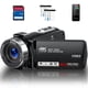 thumbnail image 1 of Videocámara 4K Ultra 48MP con visión nocturna IR, grabadora de zoom digital 18X 3 pulgadas y 270° rotación de visualización táctil Vlogging para YouTube con control remoto, 2 baterías, tarjeta SD de, 1 of 5