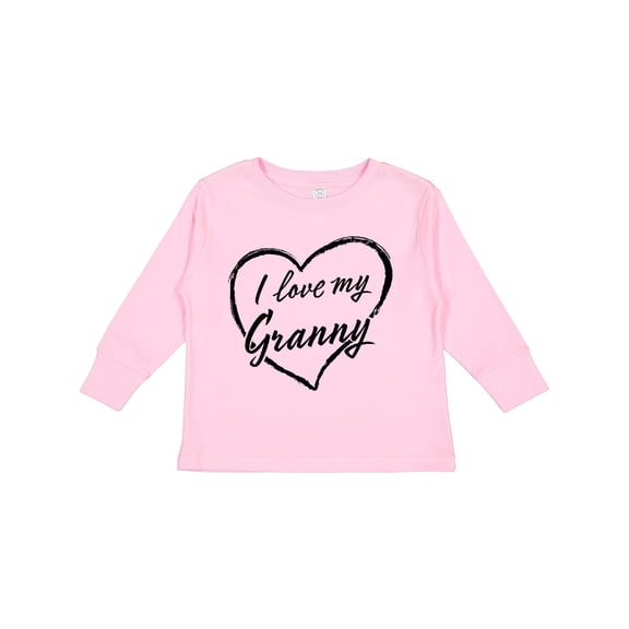 Inktastic I Love My Granny in Black Chalk Heart Boys or Girls Long Sleeve Toddler T-Shirt
