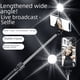 thumbnail image 1 of Trípode para selfies con teléfono móvil de 1,4/1,7 metros de largo, soporte en vivo con trémolo, luz para fotografía en el suelo integrada, 1 of 4