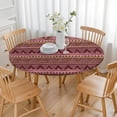 thumbnail image 3 of Boho Chic Floral Elastic Edge Tablecloth, Fitted Design for 52-56 Inch Round Tables, Vibrant Decor for Indoor Outdoor, 3 of 7