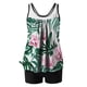 thumbnail image 4 of Trajes de baño tankini para mujer Trajes de baño de dos piezas con espalda de tiras y estampado conservador para mujer Traje de baño de dos piezas para mujer, 4 of 5