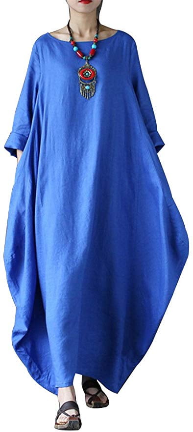 Cotton maxi dress with pockets Clearance