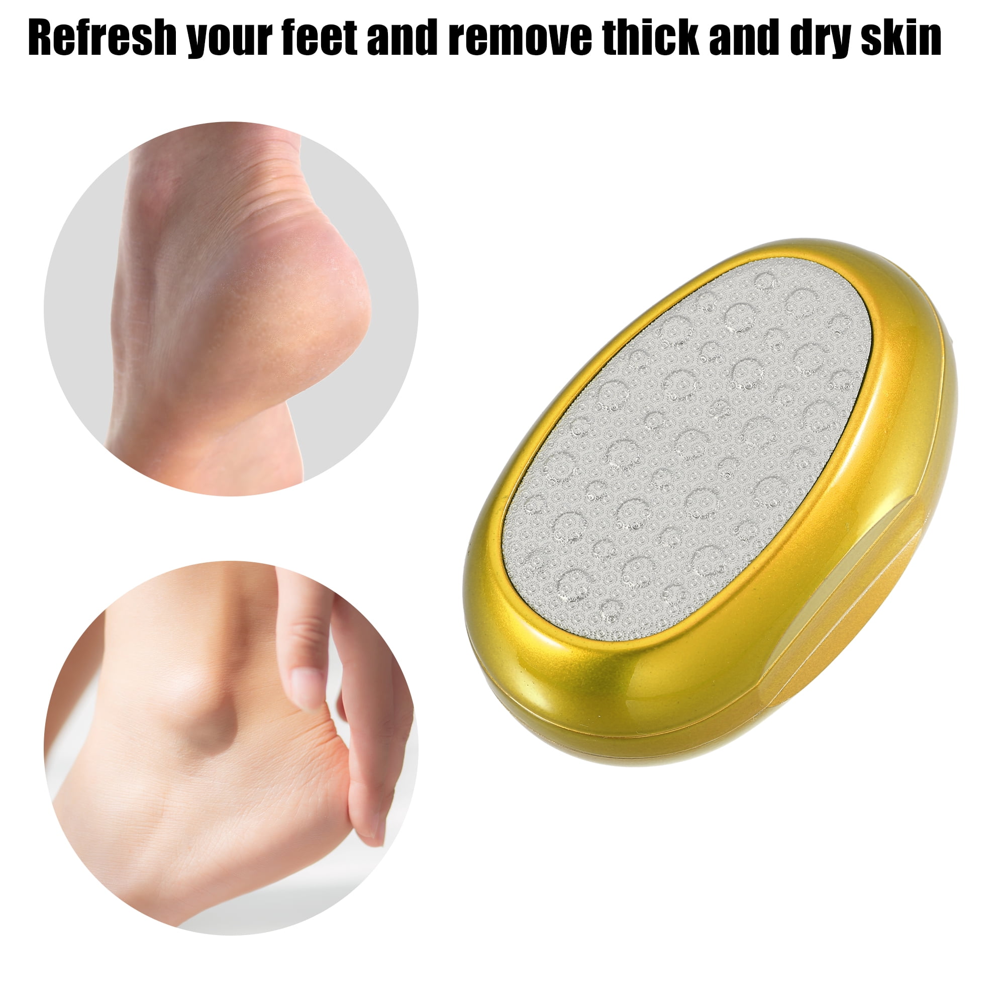 Unique Bargains 1Set Foot File Multi Purpose 3 in 1 Foot Callus Remover Coarse and Fine Gold Tone