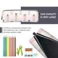 thumbnail image 5 of Yiaed Poodle Dog Print Leather Pencil Case - Leather Pen Pencil Holder - Elegant & Practical Pencil Pouch for Work & Office, 5 of 7