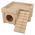 thumbnail image 2 of Hamster House, Small Pet Hideout Cabin Tunnel Toy Removable Sturdy Structure Cleanable Decorative Multi Rooms With Ladder For Guinea Pig, 2 of 8