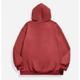 thumbnail image 3 of gbyLJF Men's Winter Hoodie Solid Color Round Neck Hooded Top Big and Tall Long Sleeve Pullover Sweatshirt with Pocket, 3 of 4