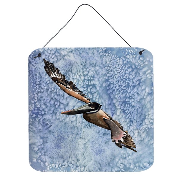 "Caroline's Treasures 8150DS66 Impresiones para colgar en la pared o puerta de metal de aluminio con forma de pájaro y pelícano, 6 x 6", multicolor Caroline's Treasures 8150DS66