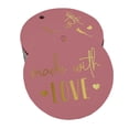thumbnail image 1 of Inkdotpot Gold Foil Paper Hang Tag Made With Love Text Favor Tag 50 Piece, 1 of 6
