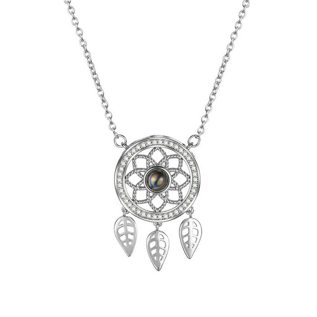 TopLLC Colliers & Pendentifs Bohème 100 Langues I You Projection Pendentif Collier Cadeau Projection Collier