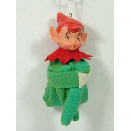 1940s vintage style green elf on a shelf doll good boy girl