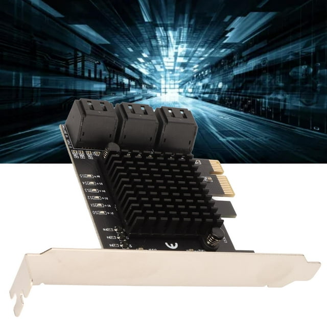 PCI Express 3.0 Controller Card, PCI Express 3.0 To 6 Ports Expansion Card, PCI Express X4 X8 X16 PCIE Card For 7/8.1/10, JMB585 Chip, Gold Plated Pin