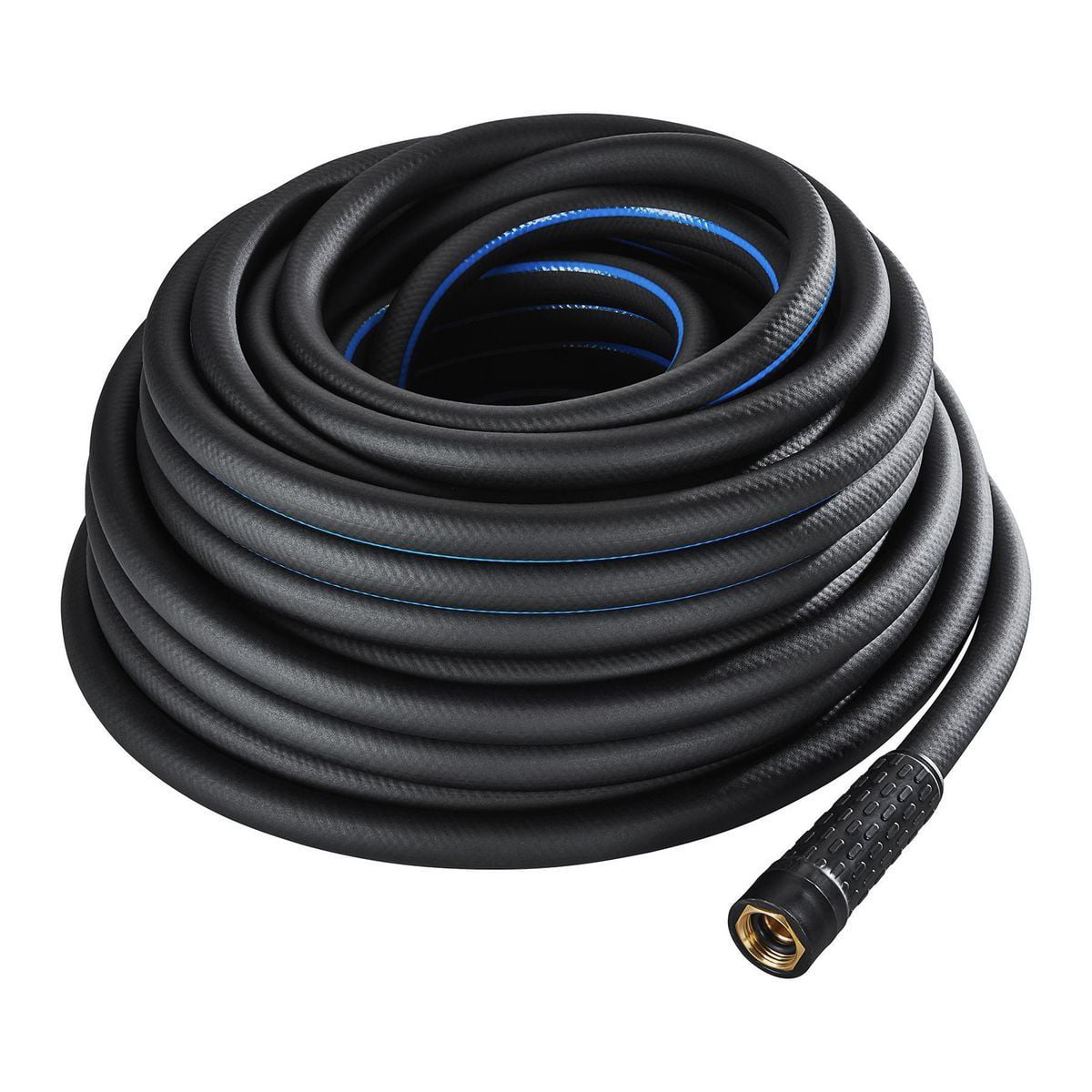 Apache 98108804  3/4 x 50 Industrial Rubber Water Hose Assembly with Male x Female Garden Hose Thread Fittings 