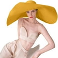 thumbnail image 4 of Sombrero de sol con flores y hojas anchas para mujer - Gorra de playa para despedida de soltera, ligera, transpirable y con protección UV, primavera-otoño, talla única, 4 of 4