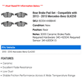 thumbnail image 2 of Rear Brake Pad Set - Compatible with 2013 - 2015 Mercedes-Benz GLK250 2014, 2 of 2