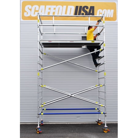 Alufase 11 ft Double Wide Aluminum Scaffolding Tower
