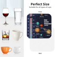 thumbnail image 6 of Honeii Solar System print Leather Coaster Set of 4, ideal for safeguarding your furniture from drinks spills and effortless cleanup-Square, 6 of 6