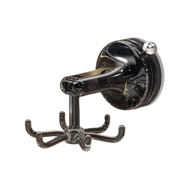 Grey Bathroom Suction Cup Six Claw Rotating Hook No Drilling Wall Mounted Multifunctional Headband Jewelry Storage Wall Mounted Storage Rack for Small Items
