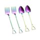thumbnail image 5 of 4 piezas de acero inoxidable Scoop Helado Cuchara Exquisito Postre Cuchara Fruit Forks, 5 of 6