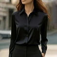 thumbnail image 5 of Long Sleeve Button Up Shirts for Women, Comdrip Button Down Shirts for Women Wrinkle Resistance Dress Shirts for Women Long Sleeve Work formal Blouses Tops Women Button Down Blouse Black L, 5 of 10