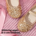 thumbnail image 2 of Dream Pairs Girls Kids Mary Jane Shoes Ballerina Flat Shoes Party Wedding Dress Shoes BELLE_01 GOLD Size 9, 2 of 5